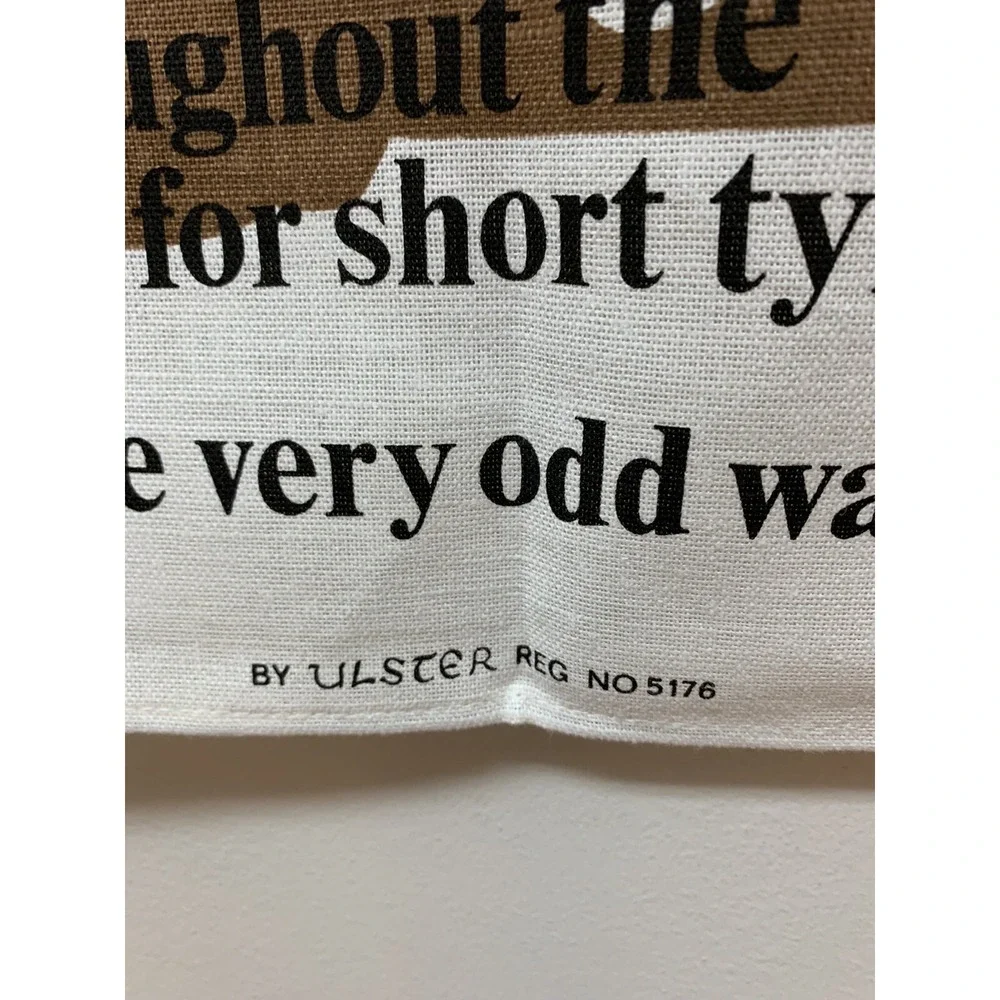 Vintage Irish Linen The Ancient Game of Golf Tea Towel Wall Hanging